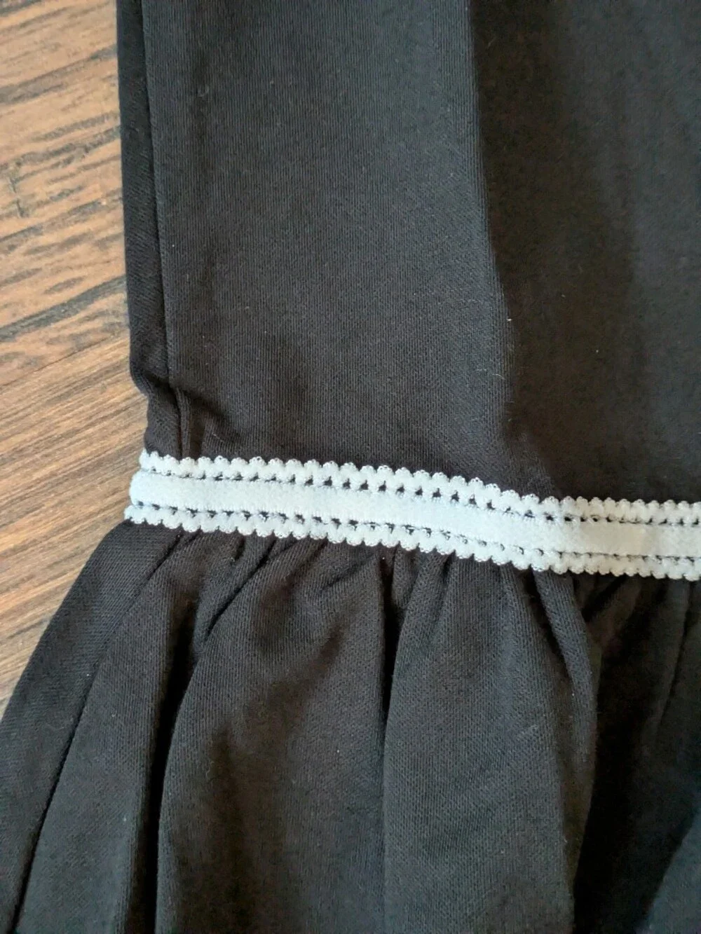 NWT Ava & Lu Modest Long Black Maxi Dress Girls 14 XS Embroidered Trim